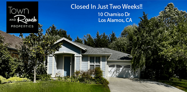Closed In Just Two Weeks!! 10 Chamiso Street, Los Alamos, CA | Central Coast Real Estate